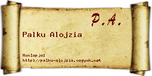 Palku Alojzia névjegykártya